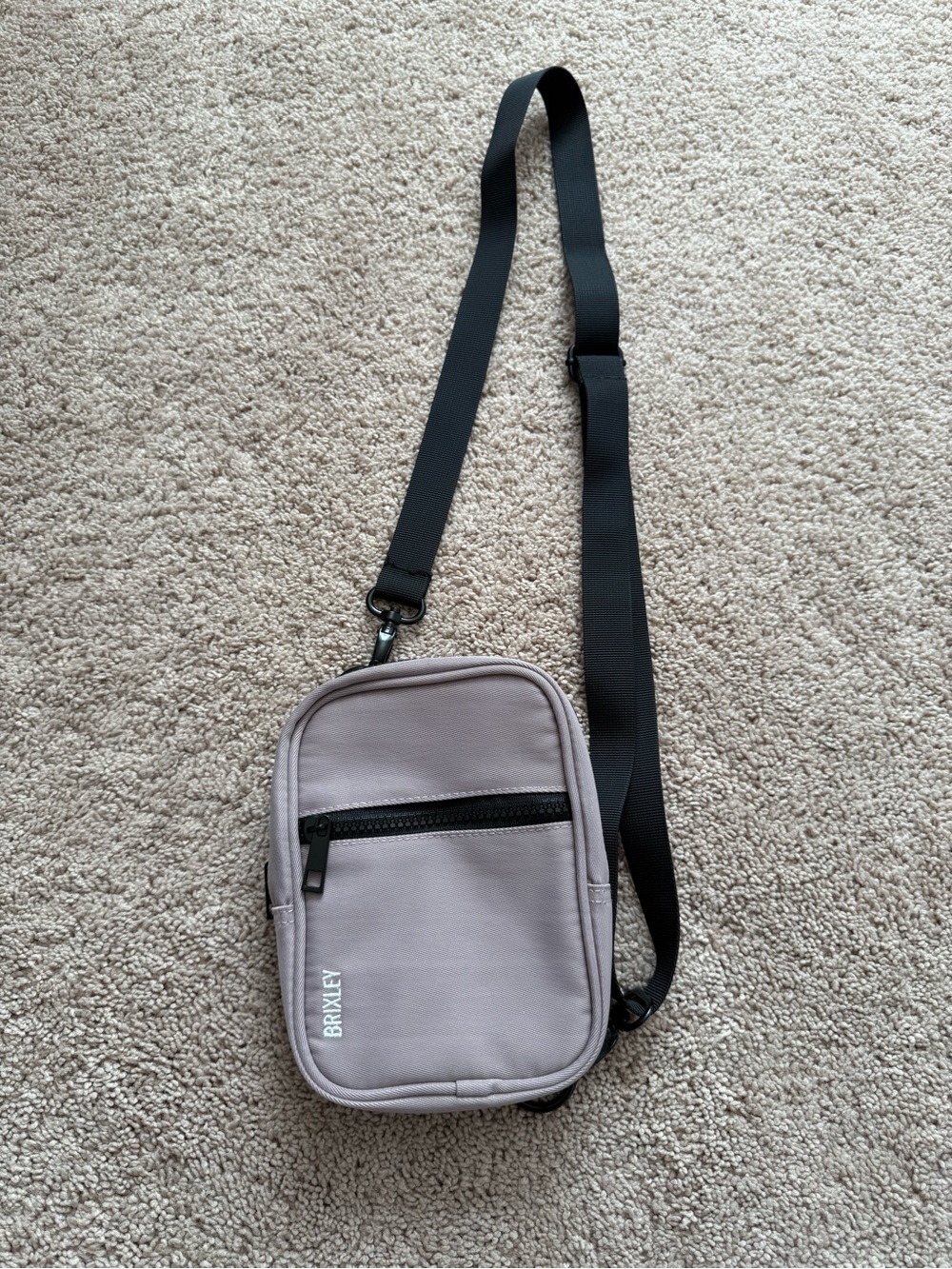 Brixton Unisex Crossbody Bag in Light Taupe or Mauve